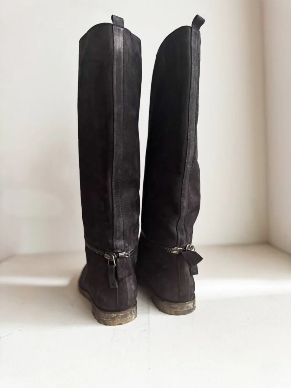 Maison Margiela MM6 Black Suede Convertible 2 in 1 Boots 39